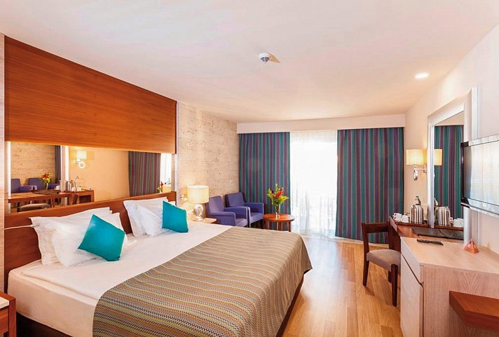 Melas Lara Hotel - Wohnbeispiel Doppelzimmer seitl. Meerblick (Zimmercodierungen DBN & DCN)