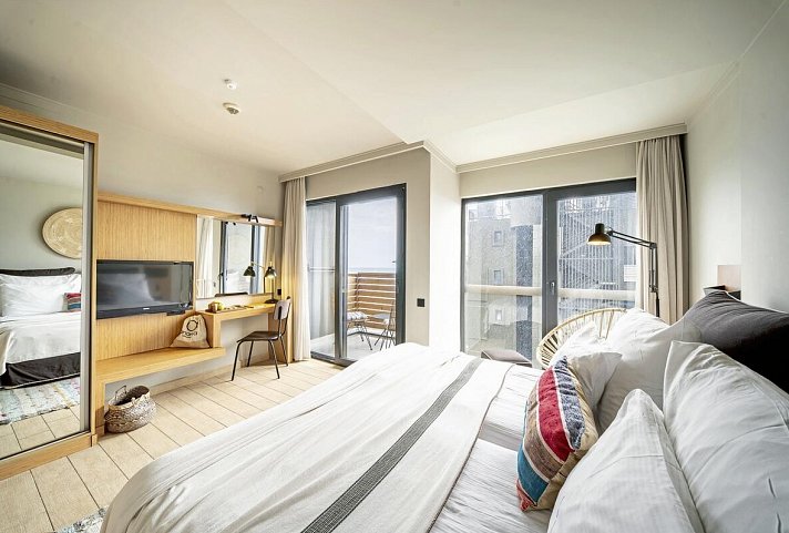 ananea Kleopatra Beach - Wohnbeispiel Doppelzimmer seitl. Meerblick (Zimmercodierung DBN)