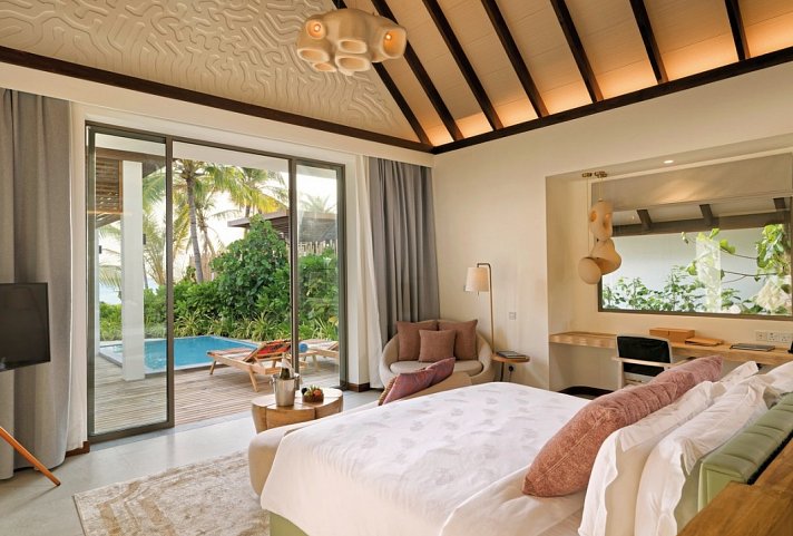Meyyafushi Maldives - Wohnbeispiel Beach Pool Villa (Zimmercodierungen VB1 & VV1)